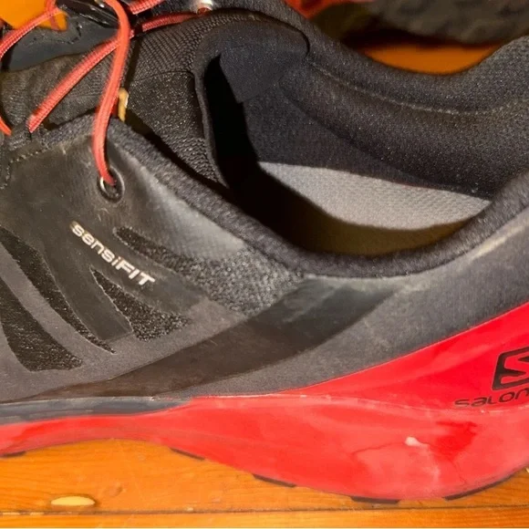 Salomon Men's Black and Red sense ride 4 Trail Shoes - Picture 4 of 7